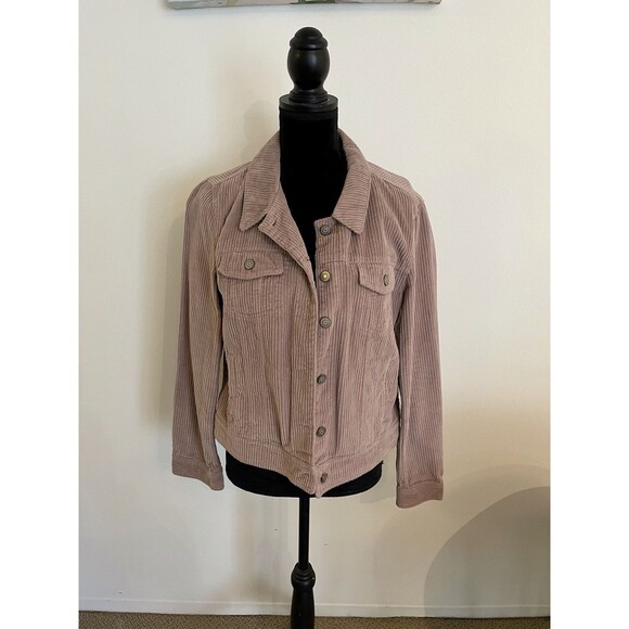 Fashion Nova Pink Corduroy Long Sleeve Jacket Size Large NEW - Picture 3 of 7
